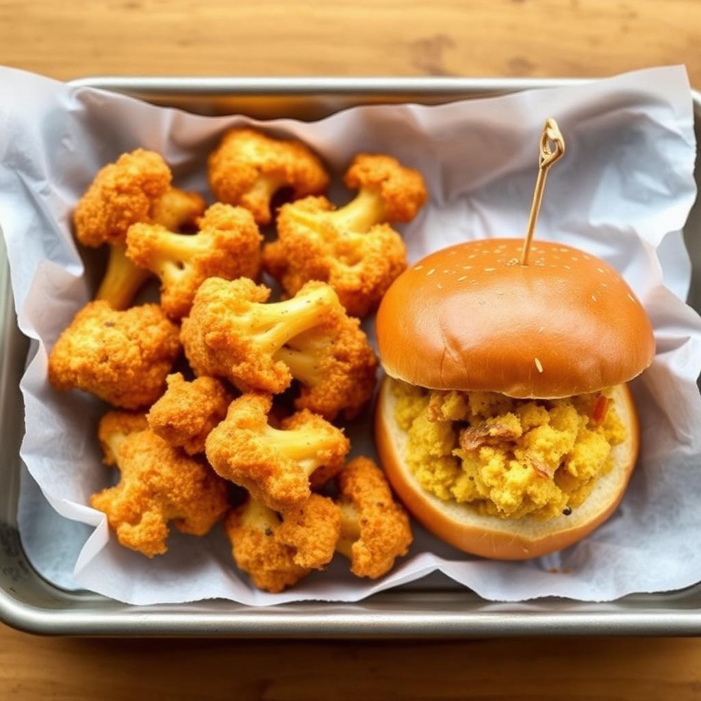 Dave's cauliflower tenders and cauli slider
