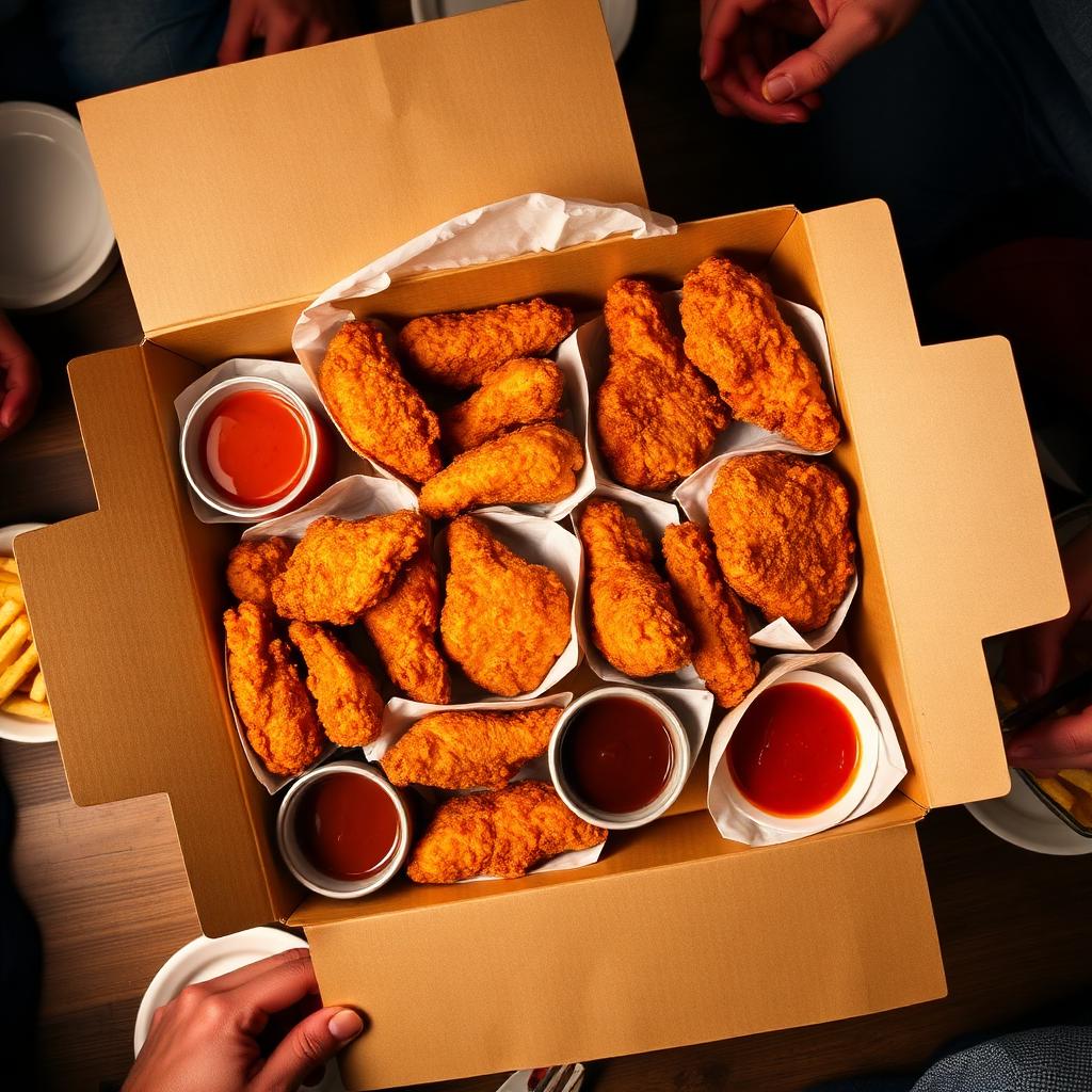 Dave's Hot Chicken Hot Box party pack with tenders